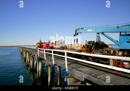 One mile jetty, Carnarvon Stock Photo