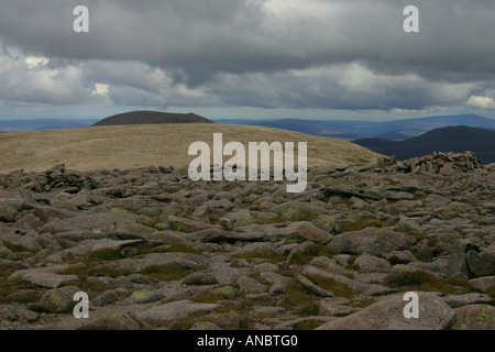 Cairngorm from Ben Macdui in the Cairngorms National Park, Scotland Stock Photo