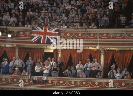 Promenade Concerts. Last night of the Proms. The Royal Albert Hall London England 1980s UK HOMER SYKES Stock Photo