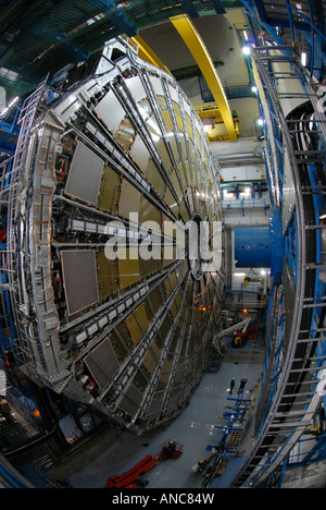 The Atlas detector part of the LHC large hadron collider at CERN Geneva Switzerland Stock Photo