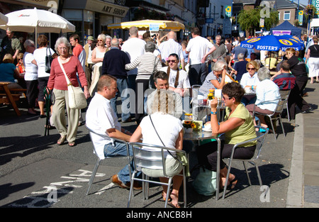 People on the street at Abergavenny Food Festival Monmouthshire South ...