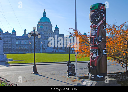 The Parliament Building Victoria BC Vancouver Island Canada Stock Photo