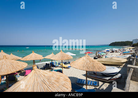 Beach, Kalithea, Kassandra Peninsula, Halkidiki, Greece Stock Photo