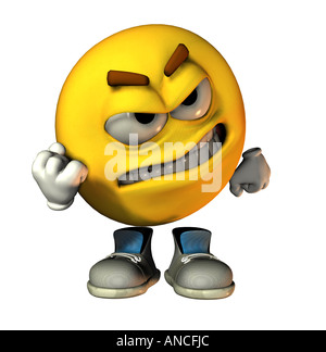 aggressive smiley Stock Photo