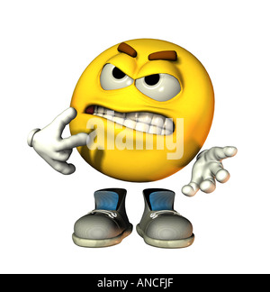 aggressive smiley Stock Photo