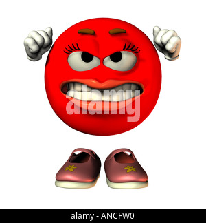 aggressive smiley Stock Photo