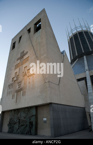 The Metropolitan Cathedral of Christ the King aka Paddy's Wigwam at dusk Stock Photo