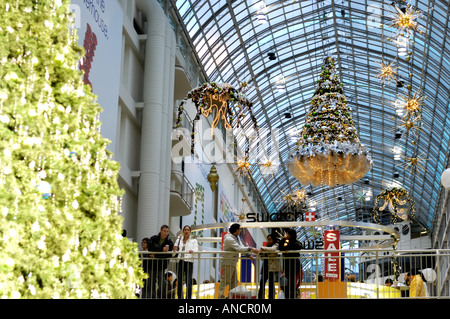 Christmas decoration in a shopping mall Toronto Eaton Centre Stock Photo