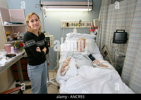 Hospital Patient Visitor Stock Photo