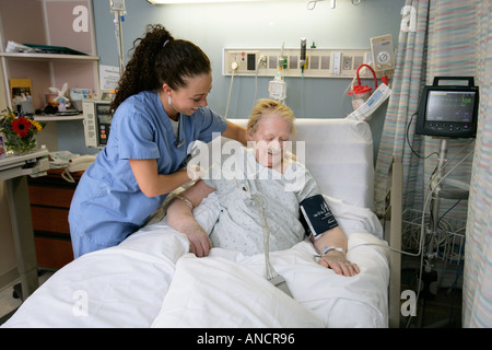 Hospital Patient Nurse Stock Photo