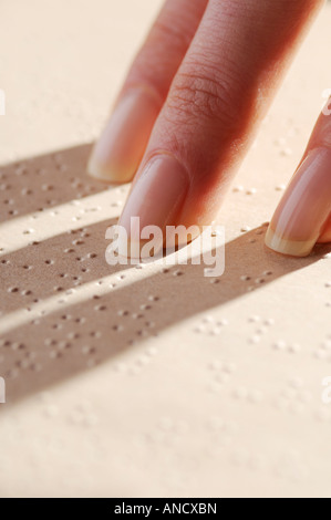 Fingers Reading Braille