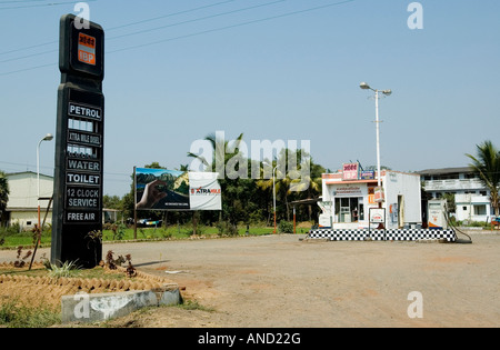Petrol station in India Stock Photo