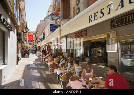 Restaurant in Old Town, Benidorm, Costa Blanca, Spain Stock Photo