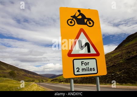 Dangerous bend warning sign in road with arrow signs in rolling Stock ...