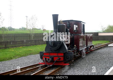 The Graf Schwerin Lowitz locomotive at Pant Station Brecon Mountain Railway Based on Brecon and Merthyr Railway open 1859 1963 Stock Photo