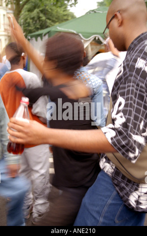 Dancing at the Notting Hill Carnival Stock Photo