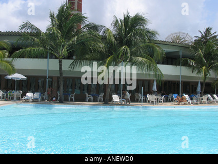 Slim Girl at Tropical Hotel Tambau Joao Pessoa BR Stock Photo