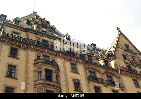 Looking up at the Dakota Building on Central Park West in New York City Stock Photo