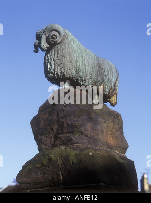 Statue of a ram Colvin Fountain Moffat Dumfries and Galloway Scotland Stock Photo