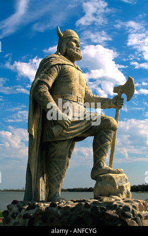 Viking statue, Gimli, Manitoba, canada Stock Photo