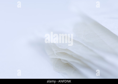 Pale dried leaves stacked on top of each other, extreme close-up Stock Photo