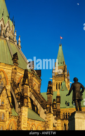 Peace Tower in the Centre Block of Parliament Buildings, Ottawa, Ontario, Canada Stock Photo