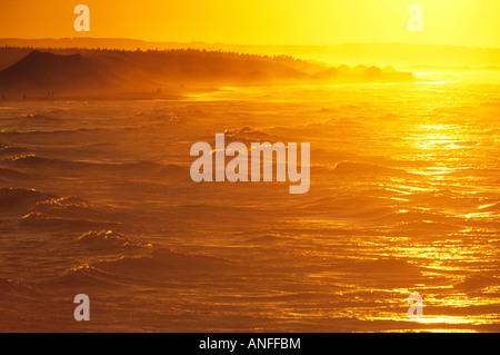 Sunset along Cavendish Beach, Prince Edward Island National Park, Canada Stock Photo