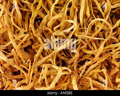 CHINESE DRIED LILY FLOWERS Stock Photo