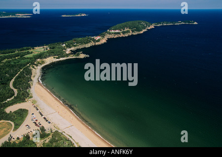 aerial of Ingonish, nova scotia, Canada. Stock Photo