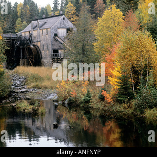 Old sawmill in Kings Landing Historical Settlement, Kingsclear, New Brunswick, Canada. Stock Photo