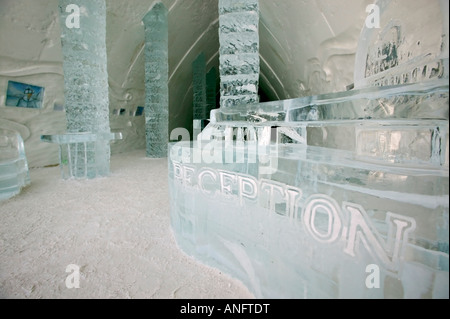 duchesnay ecotourism centre, ice hotel, near quebec city, quebec, canada. Stock Photo