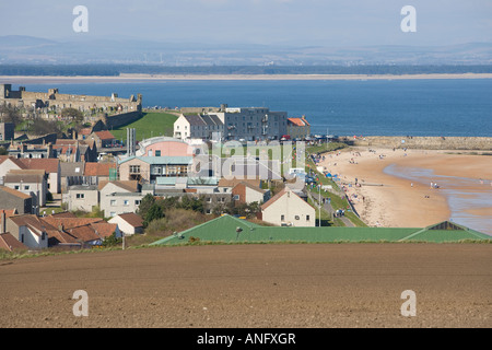 Coastal town in scotland near borders Stock Photo