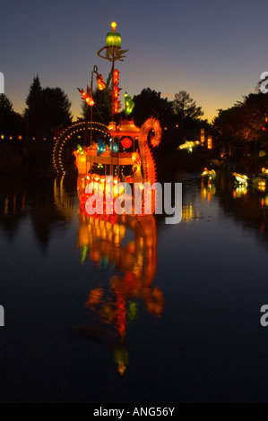 THE MAGIC OF LANTERNS At the Chinese Garden of the Montréal Botanical Garden Stock Photo