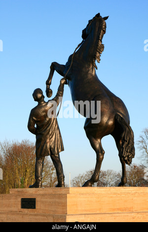 newmarket horse racing Millennium Statue by Marcia Astor england uk gb Stock Photo
