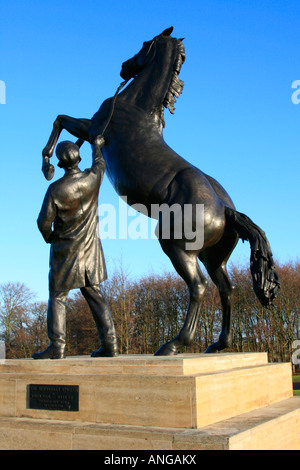 newmarket horse racing Millennium Statue by Marcia Astor england uk gb Stock Photo