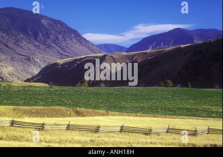 Ranchland above Fraser River, British Columbia, Canada. Stock Photo