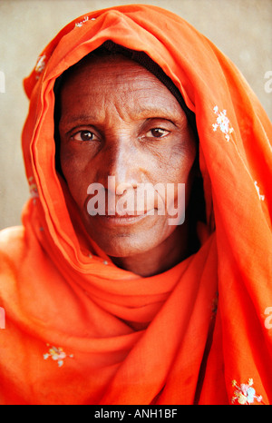 Dongola Sudan A Nubian woman wearing a traditional tobe COPYRIGHT GEORGE PHILIPAS MORAL RIGHTS ASSERTED Stock Photo