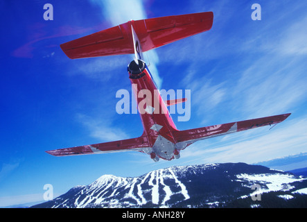 Snowbird flight near Mount Washington, British Columbia, Canada. Stock Photo