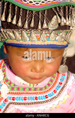 Yunnan minority festival a little boy Stock Photo