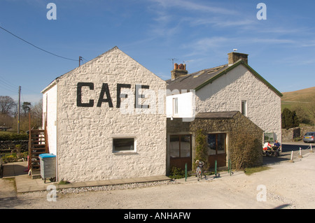 The Pen-y-Ghent Cafe in North Yorkshire - a haven for cyclists Stock Photo