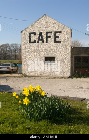 The Pen-y-Ghent Cafe in North Yorkshire - a haven for cyclists Stock Photo