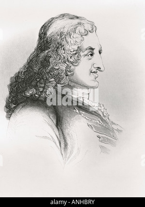 Henry Fielding, 1707 - 1754.  English novelist and dramatist. 19th century engraving by J C Buttre Stock Photo