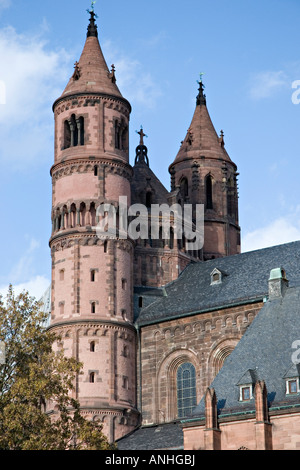 The Cathedral of St Peter, Worms, Germany (Wormser Dom). One of the finest Romanesque cathedrals in Germany, finished c1181 Stock Photo