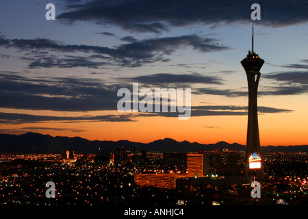 Stratosphere Tower in Las Vegas Nevada United States of America Stock Photo