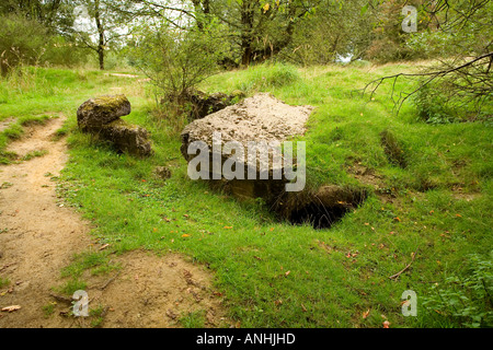 WW1 Concrete bunker on Hill 60 near Ypres Belgium Stock Photo