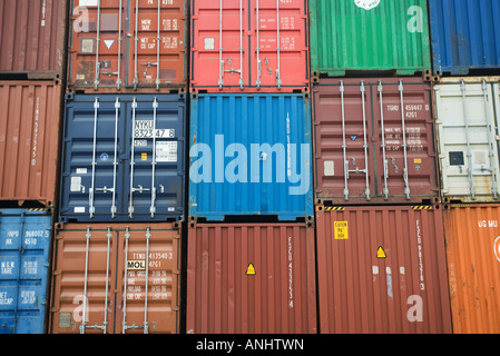 Cargo containers, full frame Stock Photo