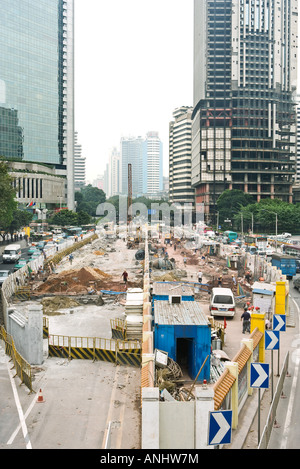 traffic signs at a construction site Stock Photo - Alamy
