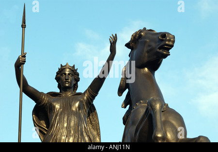 Statue Of Boudica Near Westminster Pier Pulled By Horses On A Chariot statue-of-boudica-near-westminster-pier-pulled-by-horses-on-a-chariot