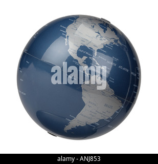 Earth on an axis North and South America Stock Photo