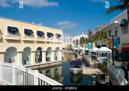 Waterway in La Isla Shopping Village, Cancun, Yucatan Peninsula, Mexico Stock Photo